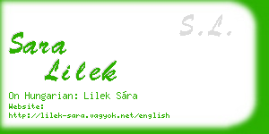 sara lilek business card